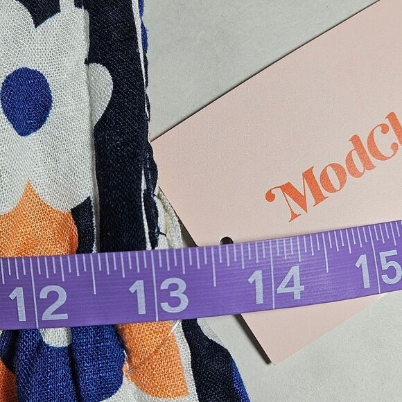 Modcloth Genuine Genius Bold Floral Print Linen Blend V-Neck Halter Jumpsuit - Picture 14 of 16